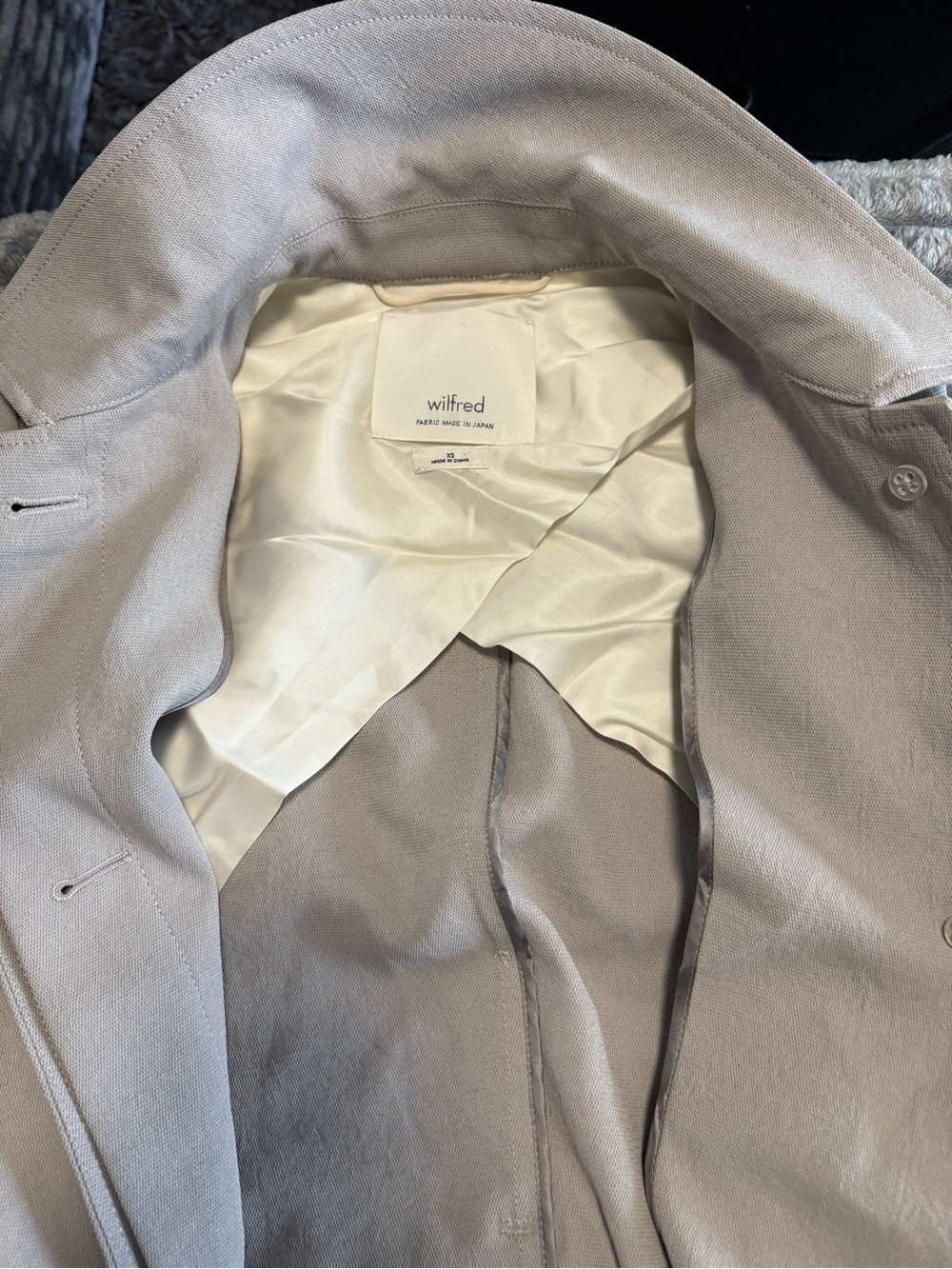 Wilfred Light Beige Trench Coat with Belt - Picture 2 of 3